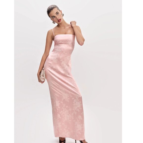 Reformation Frankie Silk Dress - Pink - Picture 3 of 13
